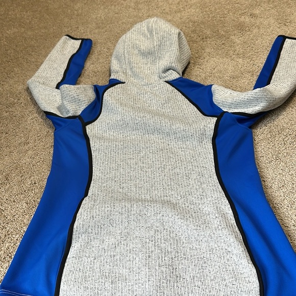 Calvin Klein Performance Full Zip Jacket Hoodie Large  Gray/Black/Blue - Picture 7 of 7